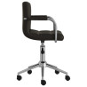 Silla de oficina giratoria de cuero sintético negro 4