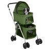 Carrinho dobrável cães 2 níveis 83x48x97 cm tecido oxford verde 2