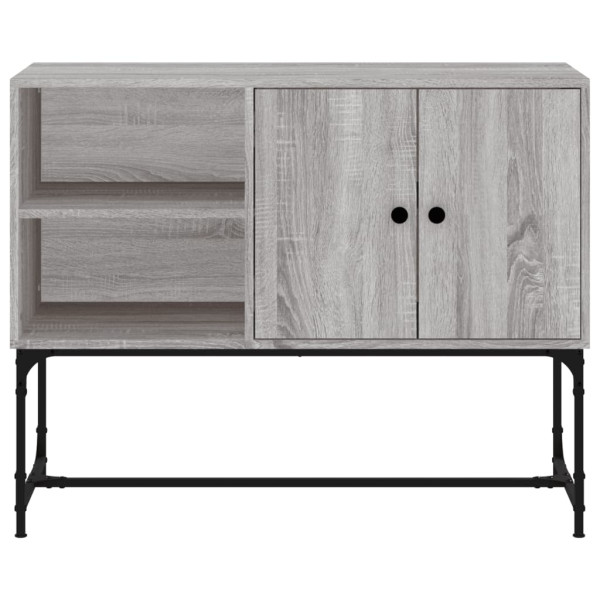 Aparador de madera de ingeniería gris Sonoma 100x40x79.5 cm M 5