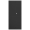 Armario archivador de acero negro 90x40x200 cm 3