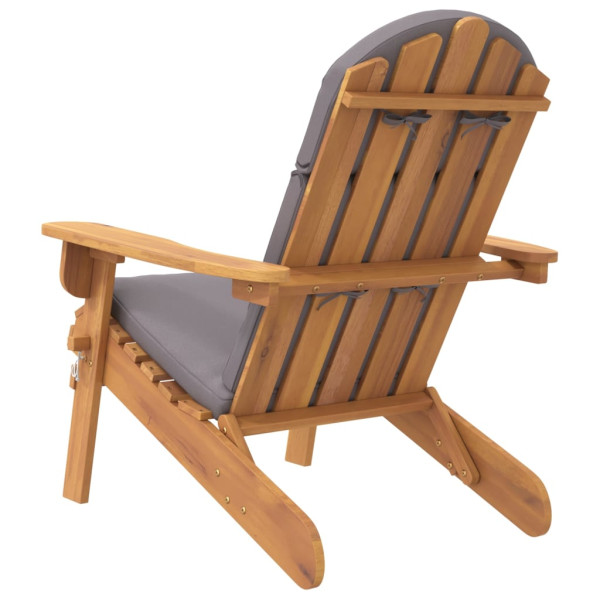 Silla de jardín Adirondack con cojines madera maciza acacia M 5
