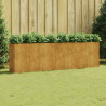 Canteiro elevado de jardim 280x40x80 cm aço corten 1