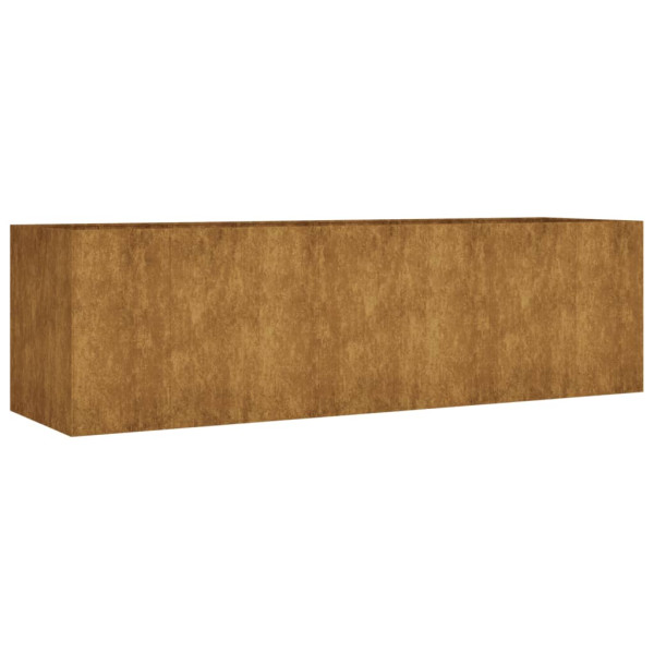 Canteiro elevado de jardim 280x80x80 cm aço corten M 2