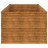 Canteiro elevado de jardim 290x100x69 cm aço corten 5