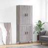 Aparador alto madera contrachapada gris sonoma 69.5x34x180 cm 1