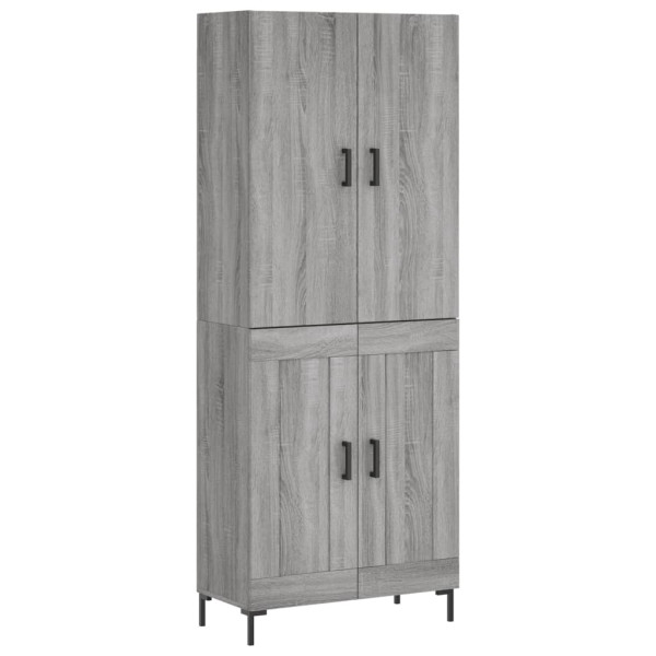 Aparador alto madera contrachapada gris sonoma 69.5x34x180 cm M 2