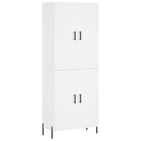 Aparador alto madera contrachapada blanco 69.5x34x180 cm M 2