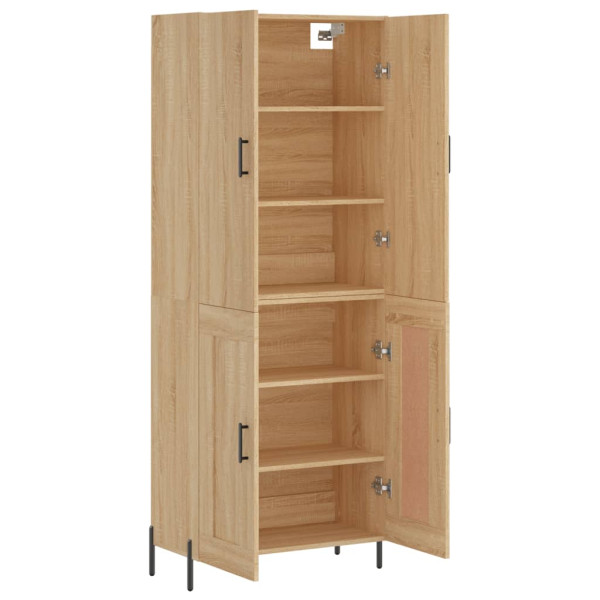 Aparador alto madera contrachapada color roble 69.5x34x180 cm M 4