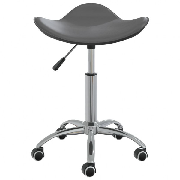 Silla de oficina de cuero sintético gris M 3
