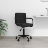 Silla de oficina giratoria de terciopelo negro 1