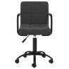 Silla de oficina giratoria de terciopelo negro 3