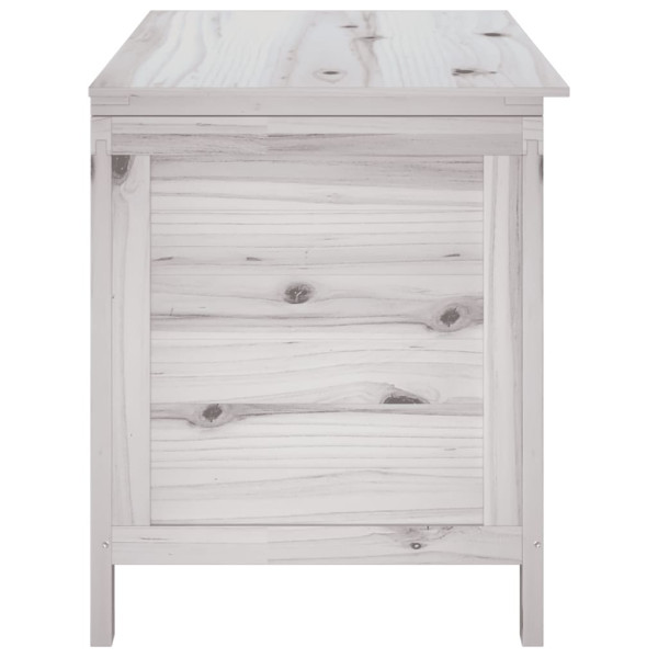 Arcón de jardín madera maciza abeto blanco 99x49.5x58.5 cm M 5