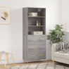Aparador alto madera contrachapada gris sonoma 69.5x34x180 cm 1