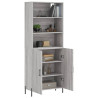 Aparador alto madera contrachapada gris sonoma 69.5x34x180 cm 3