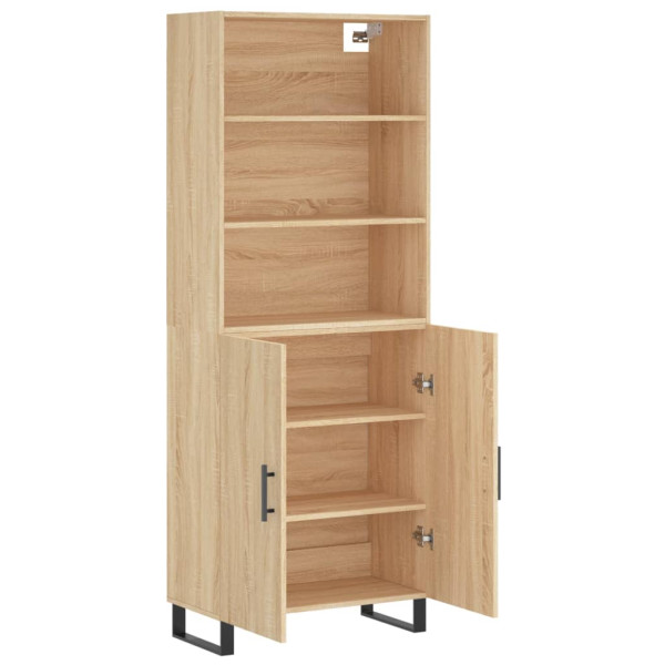 Aparador alto madera contrachapada color roble 69.5x34x180 cm M 4
