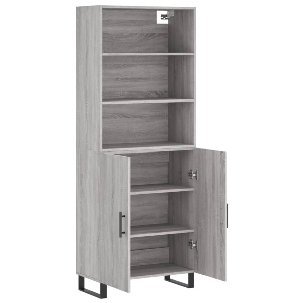 Aparador alto madera contrachapada gris sonoma 69.5x34x180 cm M 4