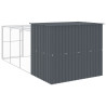 Casota p/ cães c/ parque 214x457x181 cm aço galvaniz. antracite 5