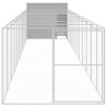 Casota cães c/ parque 214x1273x181 cm aço galvaniz. cinza-claro 3
