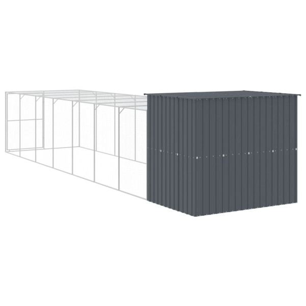 Casota p/ cães c/ parque 214x865x181 cm aço galvaniz. antracite M 5