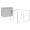 Caseta perros corral acero galvanizado gris claro 214x661x181cm 2