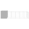 Caseta perros corral acero galvanizado gris claro 214x661x181cm 4