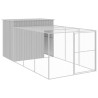 Caseta perros corral acero galvanizado gris claro 214x457x181cm 2