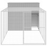 Caseta perros corral acero galvanizado gris claro 214x457x181cm 3