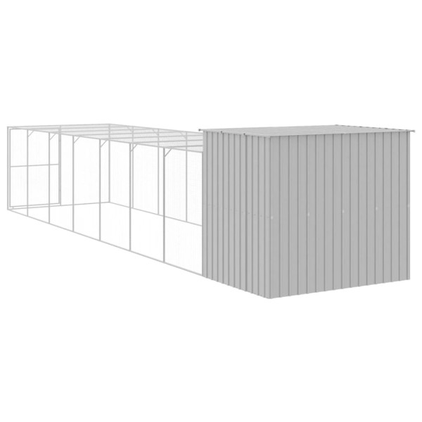 Caseta perros corral acero galvanizado gris claro 214x865x181cm M 5
