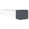 Casota p/ cães c/ parque 214x1069x181cm aço galvaniz. antracite 5