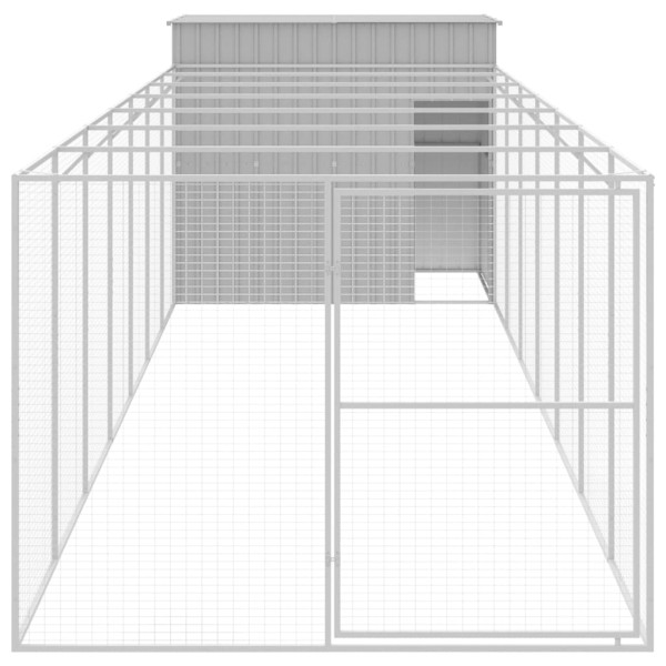 Caseta perros corral acero galvanizado gris claro 214x865x181cm M 3