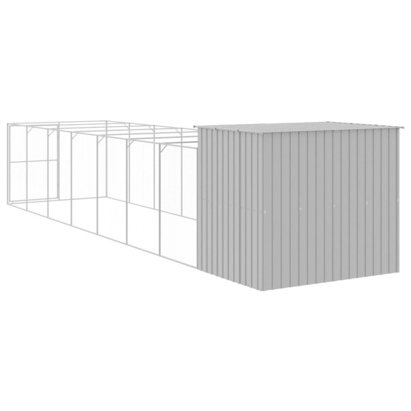 Caseta perros corral acero galvanizado gris claro 214x865x181cm M 5