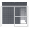 Caseta perros con corral acero galvanizado gris 214x253x181 cm 3