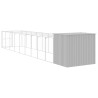 Casota cães c/ parque 214x1069x181 cm aço galvaniz. cinza-claro 5