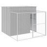 Caseta perros corral acero galvanizado gris claro 214x253x181cm 2