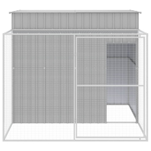 Caseta perros corral acero galvanizado gris claro 214x253x181cm M 3
