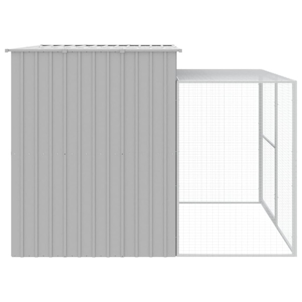 Caseta perros corral acero galvanizado gris claro 214x253x181cm M 4