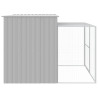 Caseta perros corral acero galvanizado gris claro 214x253x181cm 4