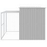 Caseta perros corral acero galvanizado gris claro 214x253x181cm 5