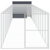 Casota p/ cães c/ parque 214x1273x181cm aço galvaniz. antracite 3
