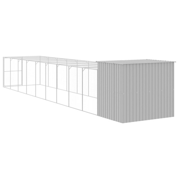 Caseta perro corral acero galvanizado gris claro 214x1069x181cm M 5