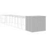 Caseta perro corral acero galvanizado gris claro 214x1069x181cm 5