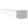 Caseta perro corral acero galvanizado gris claro 214x1273x181cm 5
