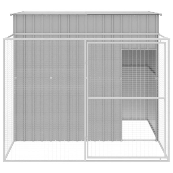 Caseta perros corral acero galvanizado gris claro 214x253x181cm M 3