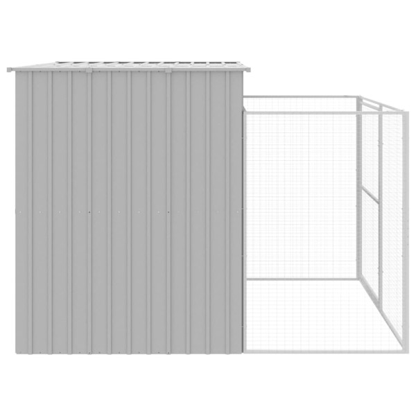 Caseta perros corral acero galvanizado gris claro 214x253x181cm M 4