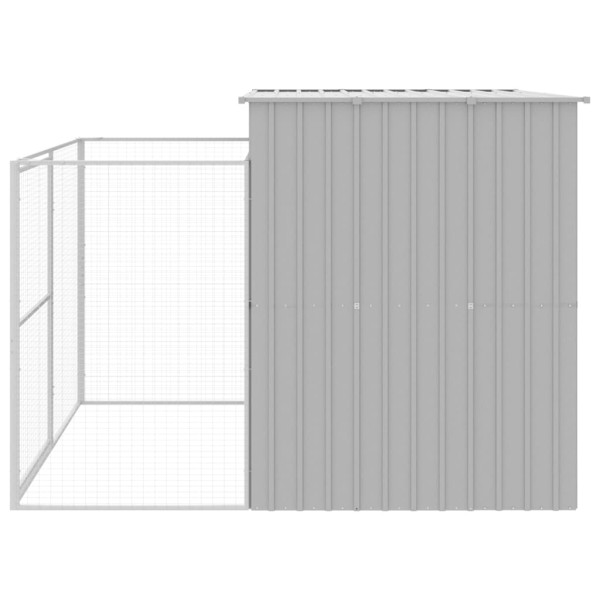 Caseta perros corral acero galvanizado gris claro 214x253x181cm M 5