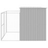 Casota cães c/ parque 214x253x181 cm aço galvaniz. cinza-claro 5