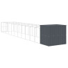Caseta perros con corral acero galvanizado gris 214x1273x181 cm 5