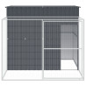 Caseta perros con corral acero galvanizado gris 214x253x181 cm 3