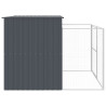 Caseta perros con corral acero galvanizado gris 214x253x181 cm 4