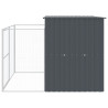 Casota p/ cães c/ parque 214x253x181 cm aço galvaniz. antracite 5